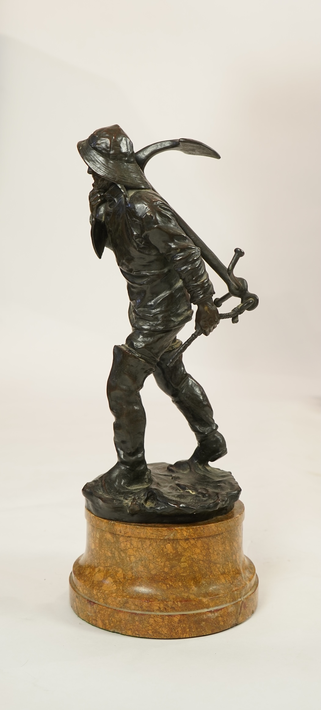 Henryk Kossowski (Polish, 1855-1921), a bronze figure of a seaman with an anchor